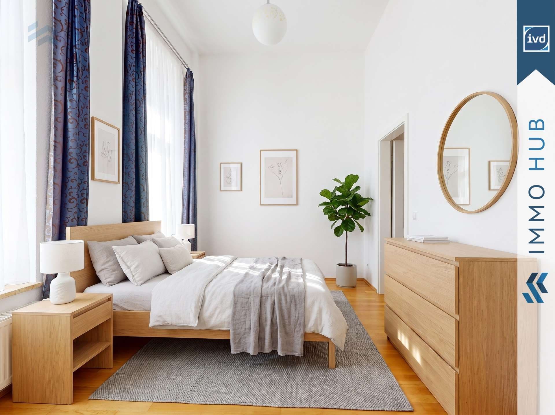 Schlafzimmer (KI möbliert)