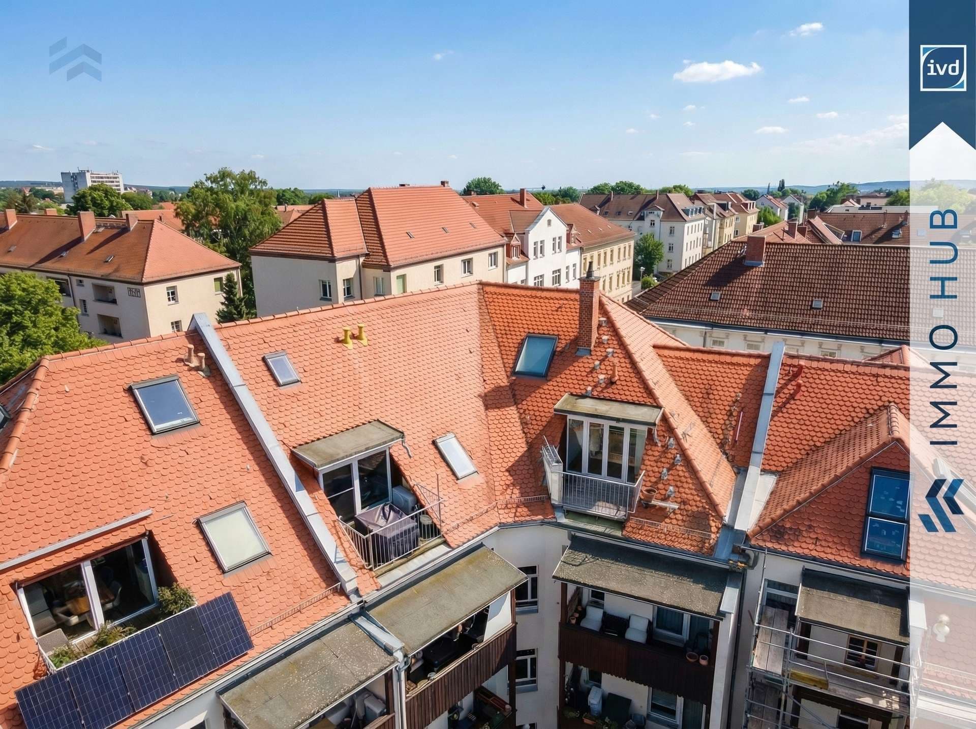 Blick auf Dachgaube